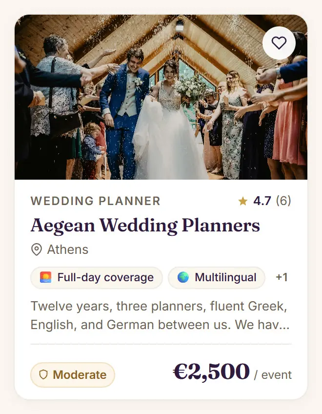 A Festi listing card for Planners